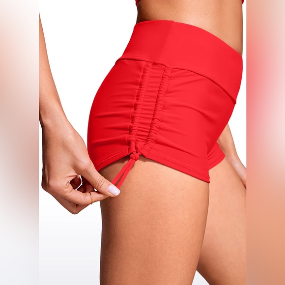 Sunshine High Waisted Swim Shorts - Ruched Side - Picture 3 of 5